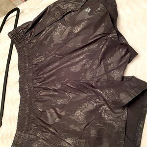 Size Large Black Patterned Athleta Shorts